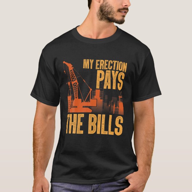 Camiseta Funny Crane Operator Art Men Dad Construcción Craw (Anverso)