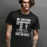 Camiseta Funny Crane Operator | Humor en la obra de constru<br><div class="desc">Añade un toque de humor a tu trabajo de construcción con el artículo de Funny Crane Operator. Un regalo perfecto para los trabajadores y los trabajadores de la construcción. Muestre que sus habilidades pagan las cuentas con una sonrisa.</div>