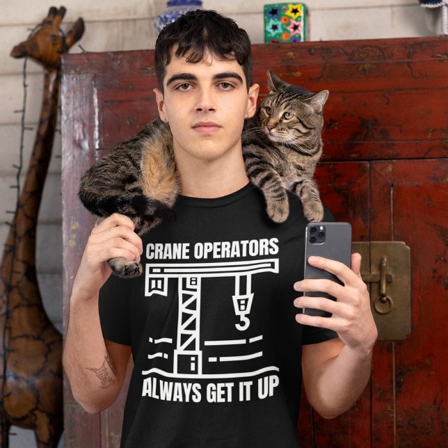 Camiseta Funny Crane Operator, trabajo de construcción Humo (Subido por el creador)