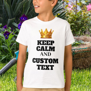 Camiseta Funny Crea tu propio texto para mantener la calma