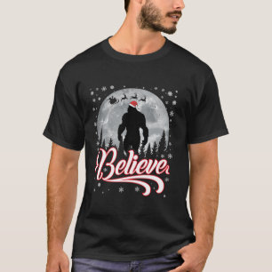 Camiseta Funny Cree Navidades Pie Santa Hat Moon Sce