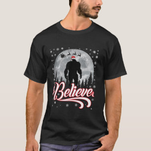 Camiseta Funny Cree Navidades Pie Santa Hat Moon Sce