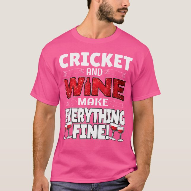 Camiseta Funny Cricket Wine Gif Cute Sports (Anverso)