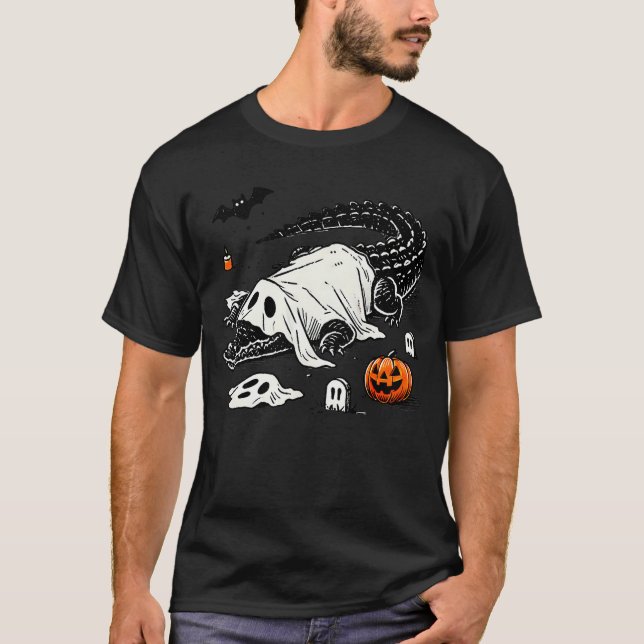 Camiseta Funny Crocodile Ghost Costume Spooky Halloween All (Anverso)