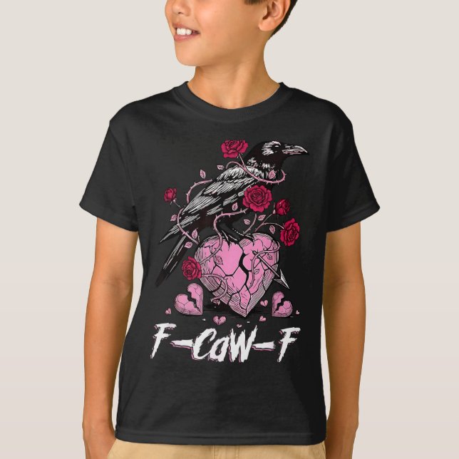 Camiseta Funny Crow F-caw-f Valentines Day Black Bird Fcawf (Anverso)