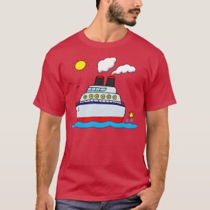 Camiseta Funny Cruise Ship Vela En El Mar