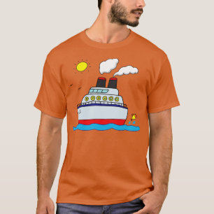 Camiseta Funny Cruise Ship Vela En El Mar