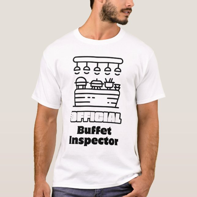 Camiseta Funny Cruise Shirt : Official Buffet Inspector (Anverso)