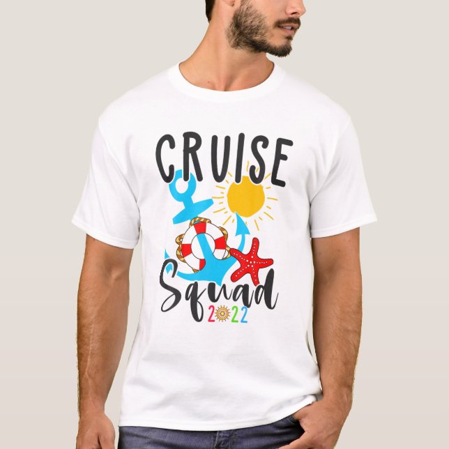 Camiseta Funny Cruise Squad 2022 Sailing Cruising Tropical (Anverso)