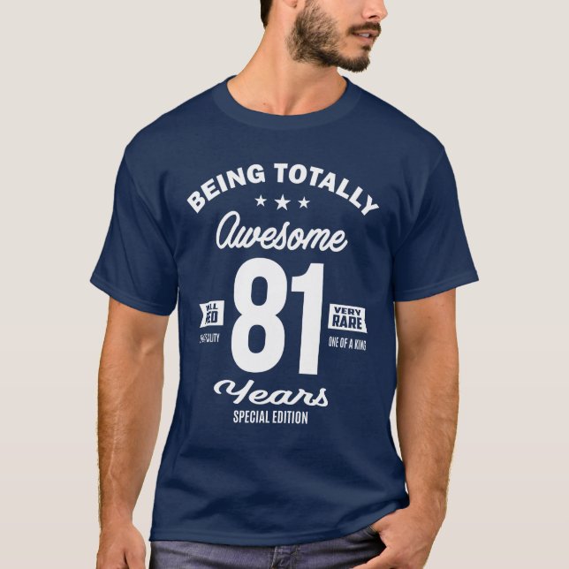 Camiseta Funny cumpleaños 81 años (Anverso)