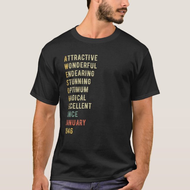 Camiseta Funny cumpleaños número 77 desde Janu (Anverso)