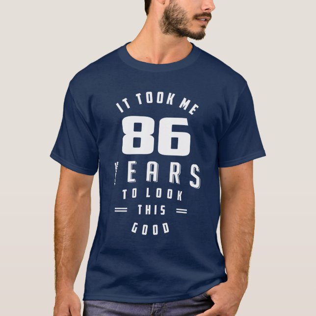 Camiseta Funny cumpleaños número 86 años (Anverso)
