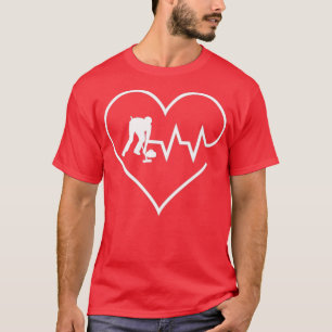 Camiseta Funny Curling Hockey Hearbeat Curltroopers Lover