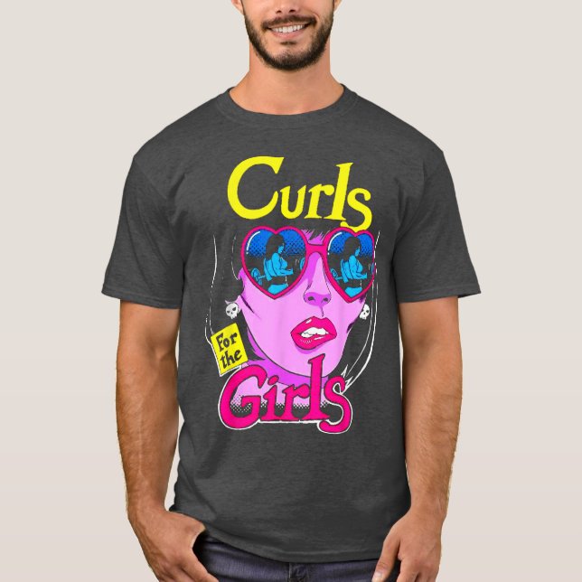 Camiseta Funny Curls For Girls Gym Weightlifting Bodybuildi (Anverso)