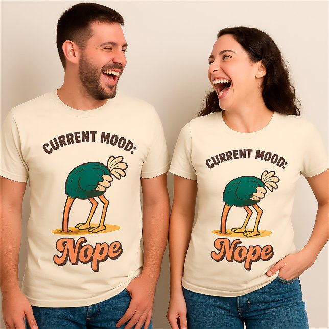 Camiseta Funny “Current Mood: Nope” Custom Unisex Humor (Subido por el creador)