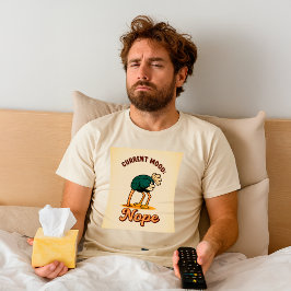 Camiseta Funny “Current Mood: Nope” Ostrich Vintage Unisex
