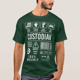 Camiseta Funny Custodian Descripción de Trabajo Janitor Gi