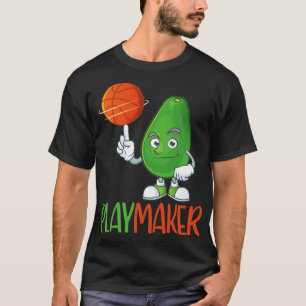 Camiseta Funny Cute Aguacate Basketball Playmaker