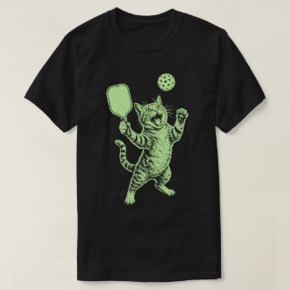 Camiseta Funny Cute Cat Playing Pickleball Kitty Paddle 