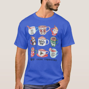 Camiseta Funny Cute Christmas Mugs Drink Hot Cocoa Coffee C