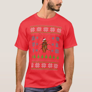 Camiseta Funny Cute Cockroach Navidades Light Pajama