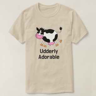 Camiseta Funny Cute Cow Pun Personalizado Diseño