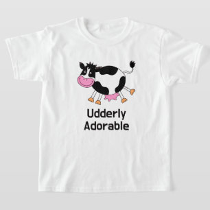 Camiseta Funny Cute Cow Pun Personalizado Diseño