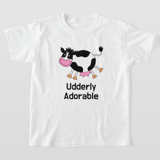 Camiseta Funny Cute Cow Pun Personalizado Diseño (Distribución)