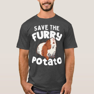 Camiseta Funny Cute Guinea Pig Save The Furry Potato Premiu