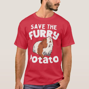 Camiseta Funny Cute Guinea Pig Save The Furry Potato Premiu