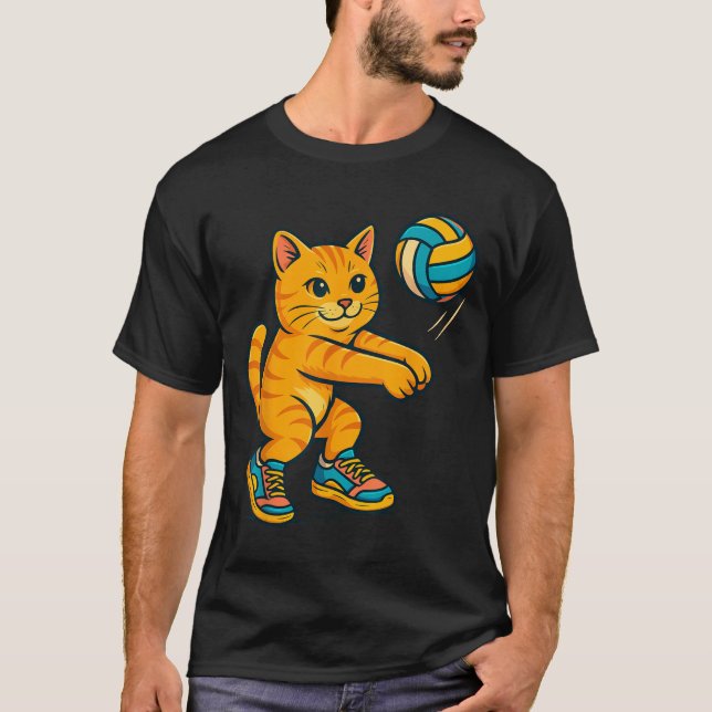 Camiseta Funny Cute jugador de voleibol Fan Tee Trainer T (Anverso)