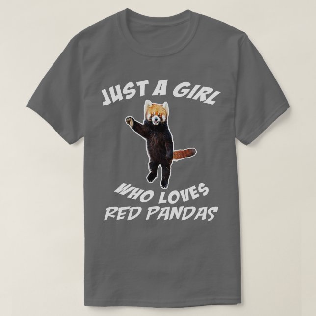 Camiseta Funny Cute Just A Girl Who Loves Red Pandas  (Diseño del anverso)