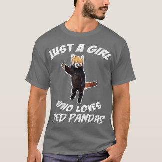 Camiseta Funny Cute Just A Girl Who Loves Red Pandas 