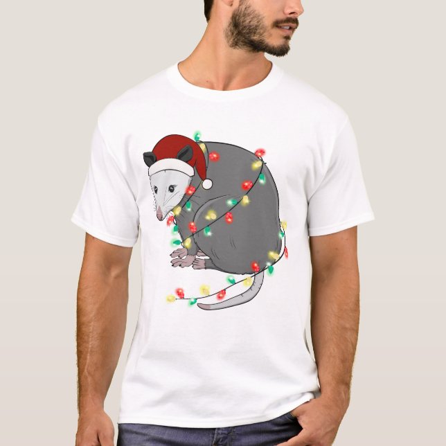 Camiseta Funny Cute Navidades Opossum (Anverso)