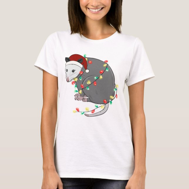 Camiseta Funny Cute Navidades Opossum (Anverso)