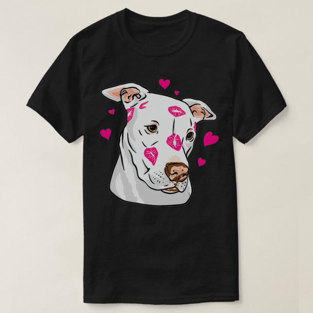 Camiseta Funny Cute Pitbull , Rescue Dog  (Diseño del anverso)