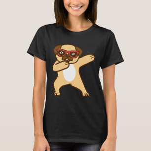Camiseta Funny Cute Pug Dog Dabbing Appartal esencial T-Shi