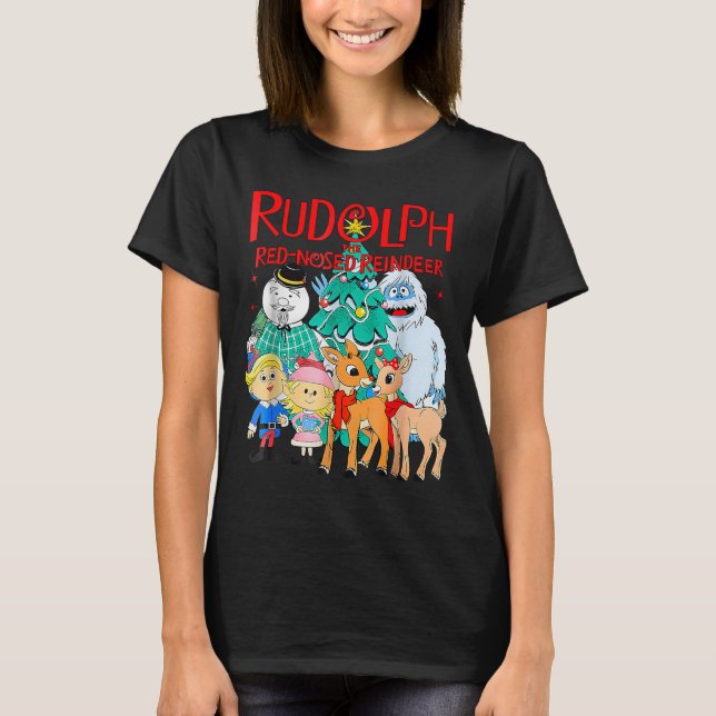 Camiseta Funny Cute Rudolph The Red Nosed Reindeer Christma (Anverso)