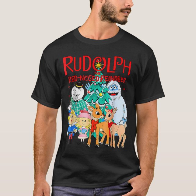 Camiseta Funny Cute Rudolph The Red Nosed Reindeer Christma (Anverso)