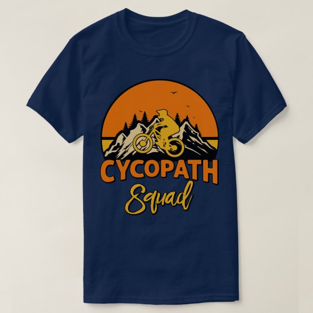 Camiseta Funny Cycling Squad Riders Cyclics Bicycle Mountai (Diseño del anverso)