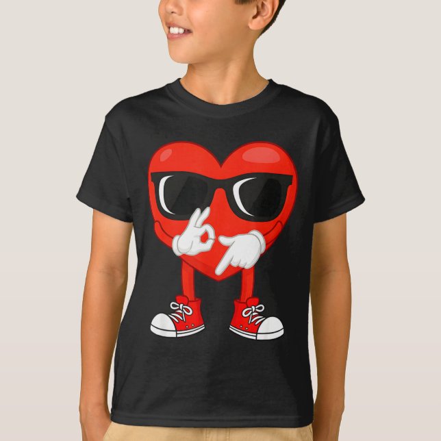 Camiseta Funny Dabbing Heart Valentines Day 67 Six Seven Lo (Anverso)