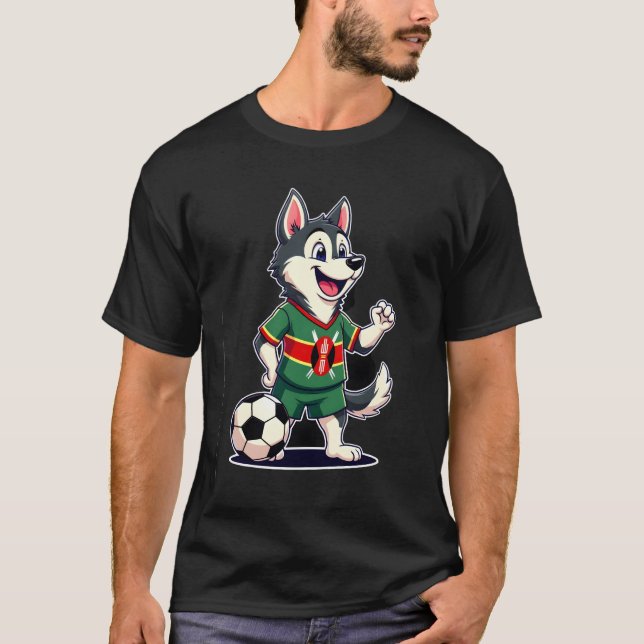 Camiseta Funny Dabbing Husky Dog Kenya Football - Kenyan Fl (Anverso)