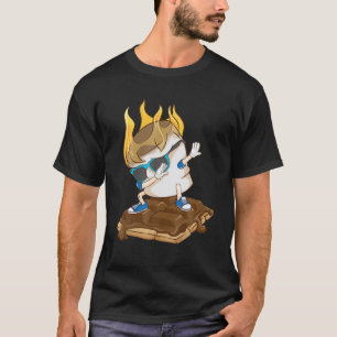 Camiseta Funny Dabbing Marshmallow Smores Guay Camping Da