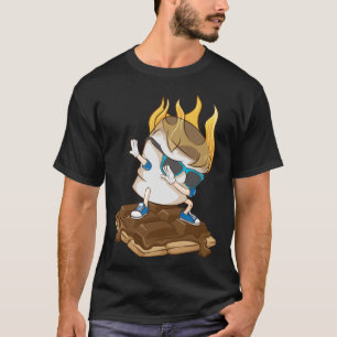 Camiseta Funny Dabbing Marshmallow Smores Guay Camping Danc