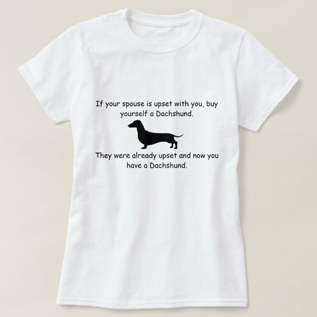 Camiseta Funny Dachshund  (Diseño del anverso)