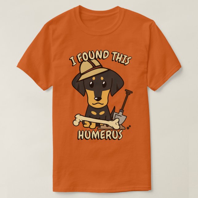Camiseta Funny dachshund es un arqueólogo (Diseño del anverso)