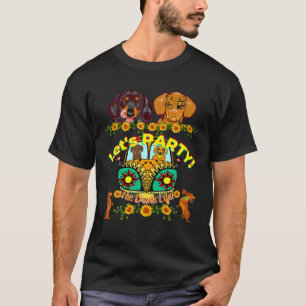 CAMISETA FUNNY DACHSHUND MASCOTA WIENER PERRO LOVER FIESTA 