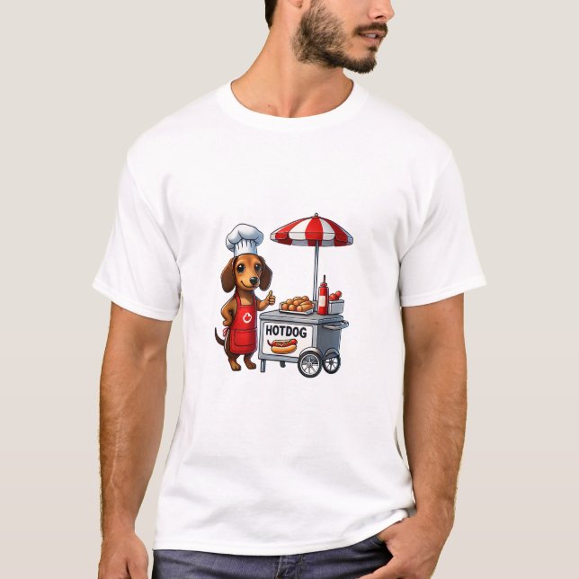 Camiseta Funny Dachshund Perro Weiner Sausage Hotdog Sandwi (Anverso)