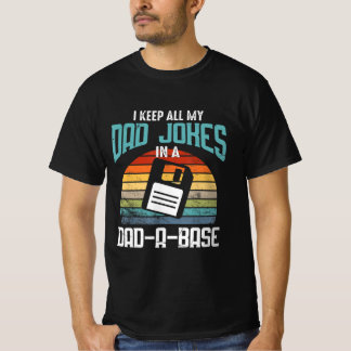 Camiseta Funny Dad Chistes Base de datos Pun Mejor Padre Hu
