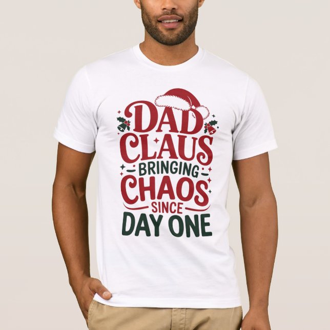 Camiseta Funny Dad Claus Christmas Design (Anverso)